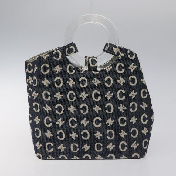 CELINE C Macadam Canvas Hand Bag Navy - Picture 3 of 12